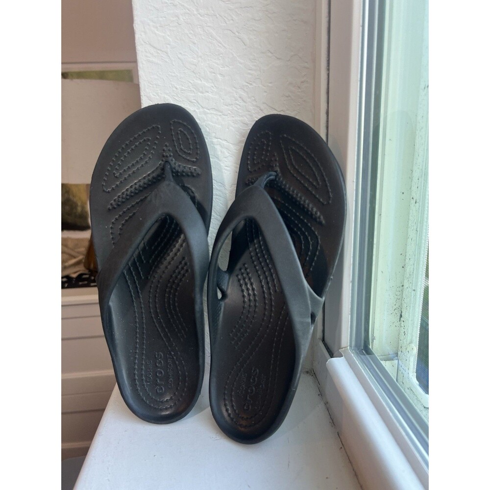 Crocs Kadee II Flip Flop in Black Women’s Size 6 - Picture 6 of 9
